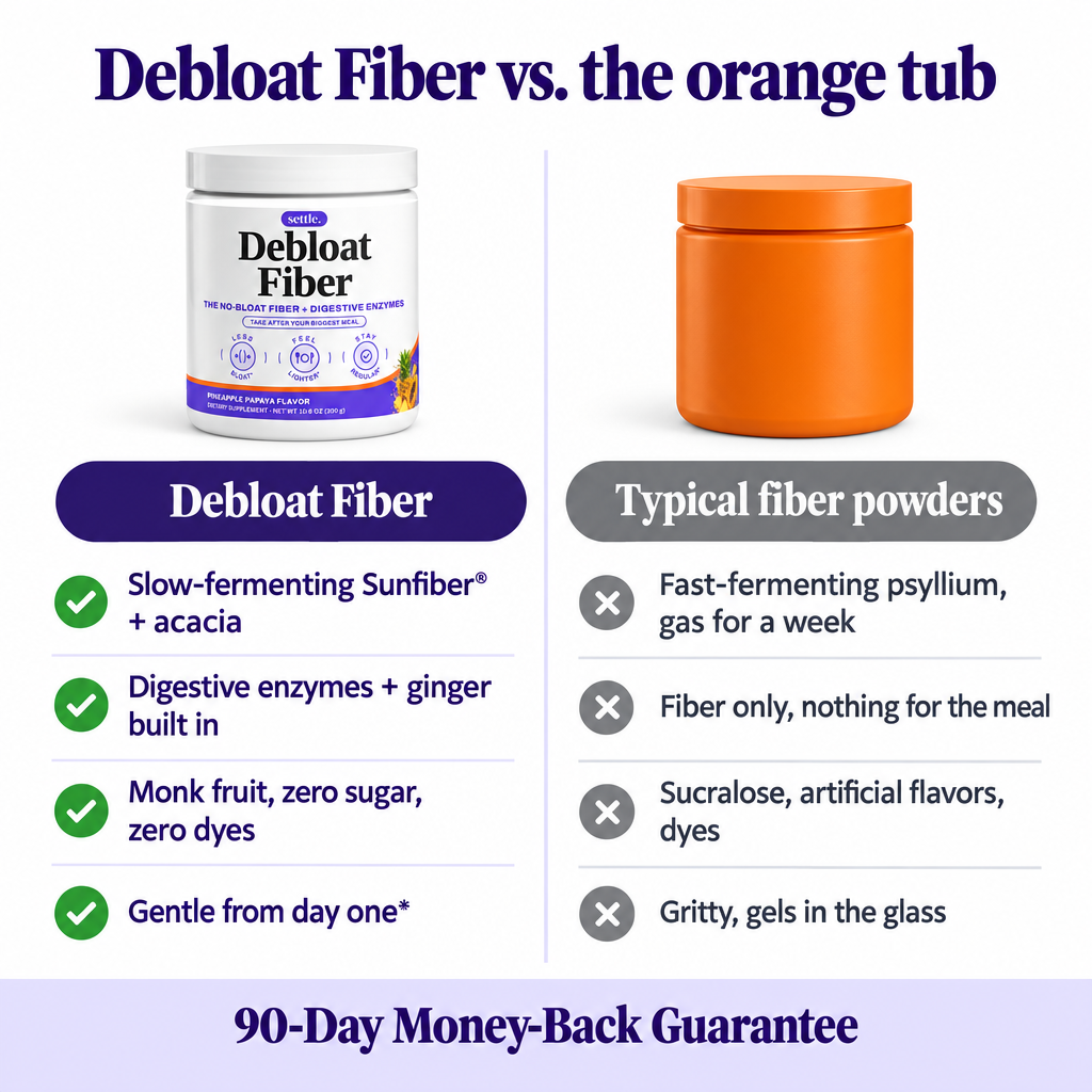 Debloat Fiber vs. the orange tub comparison